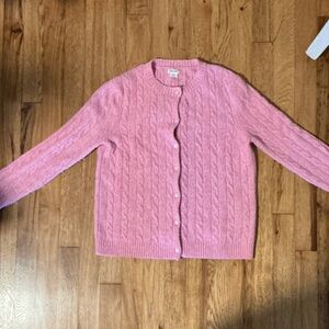 Kimchi Blue Pink Cable-Knit Button Cardigan